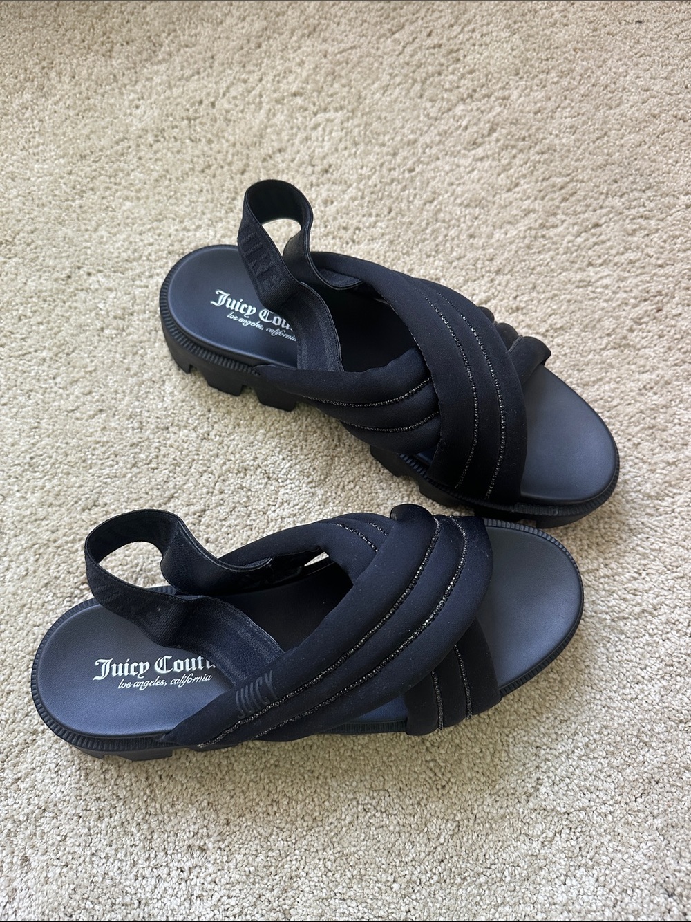 Juicy Couture Puffy Slingback Sandals